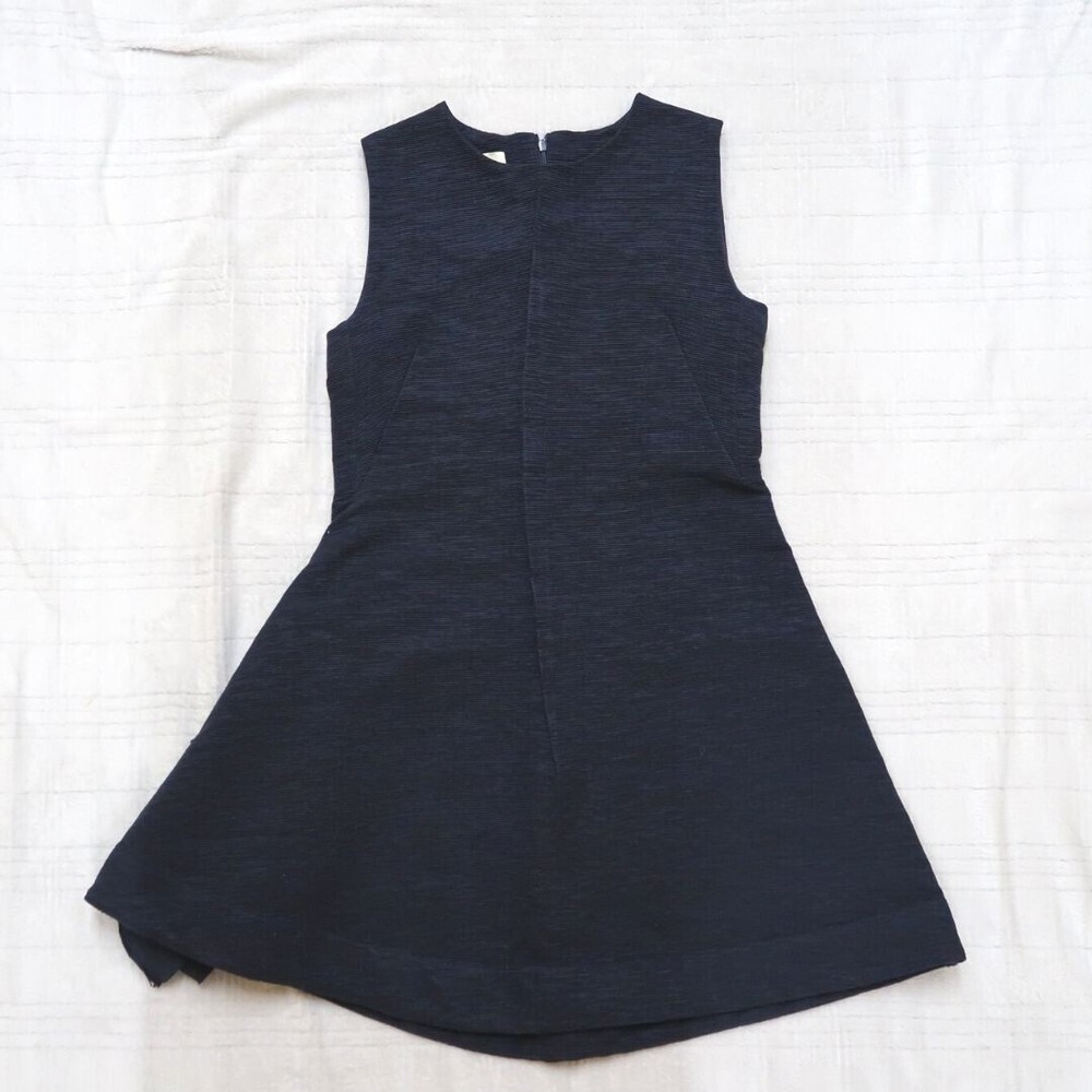 TISH COX Women's XXS Fit and Flare Formal Cocktail Party Dark Blue Dress